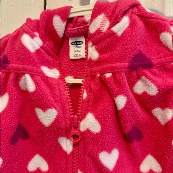Old Navy 0-3 months baby girl zip up sweater - Picture 2 of 4